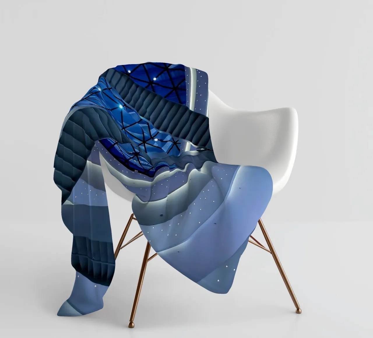 scala a chiocciola coperta in pile da Bleu