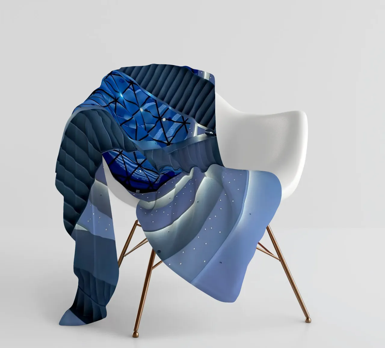 scala a chiocciola coperta in pile da Bleu