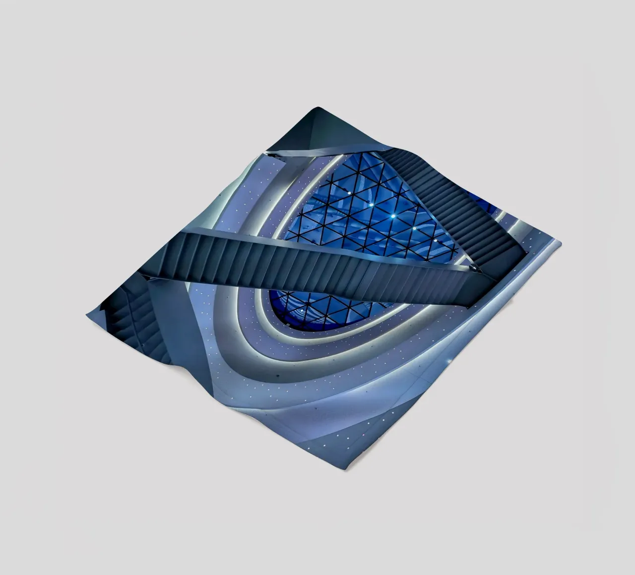 scala a chiocciola coperta in pile da Bleu