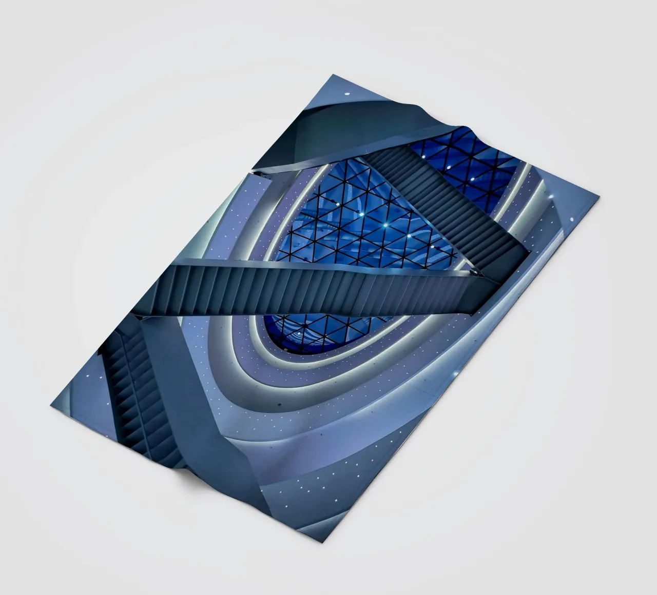 scala a chiocciola coperta in pile da Bleu