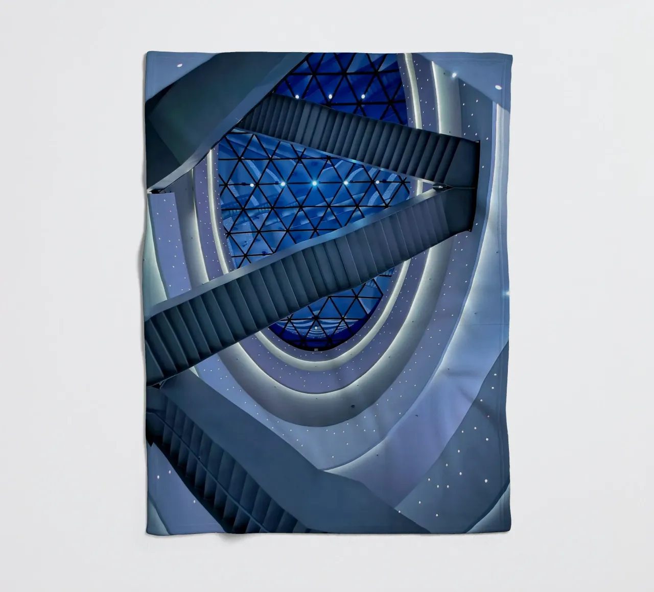 scala a chiocciola coperta in pile da Bleu