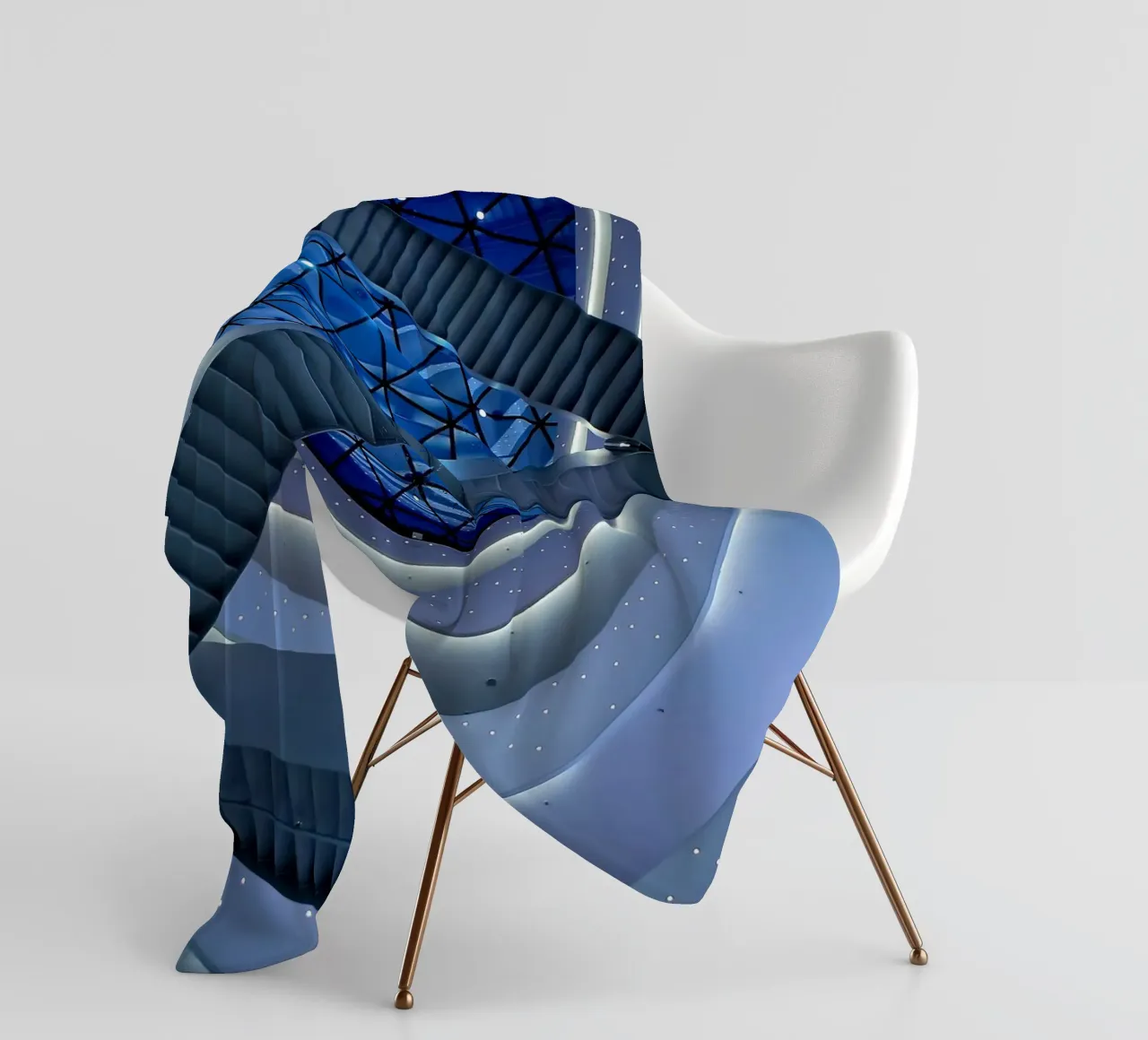 scala a chiocciola coperta in pile da Bleu