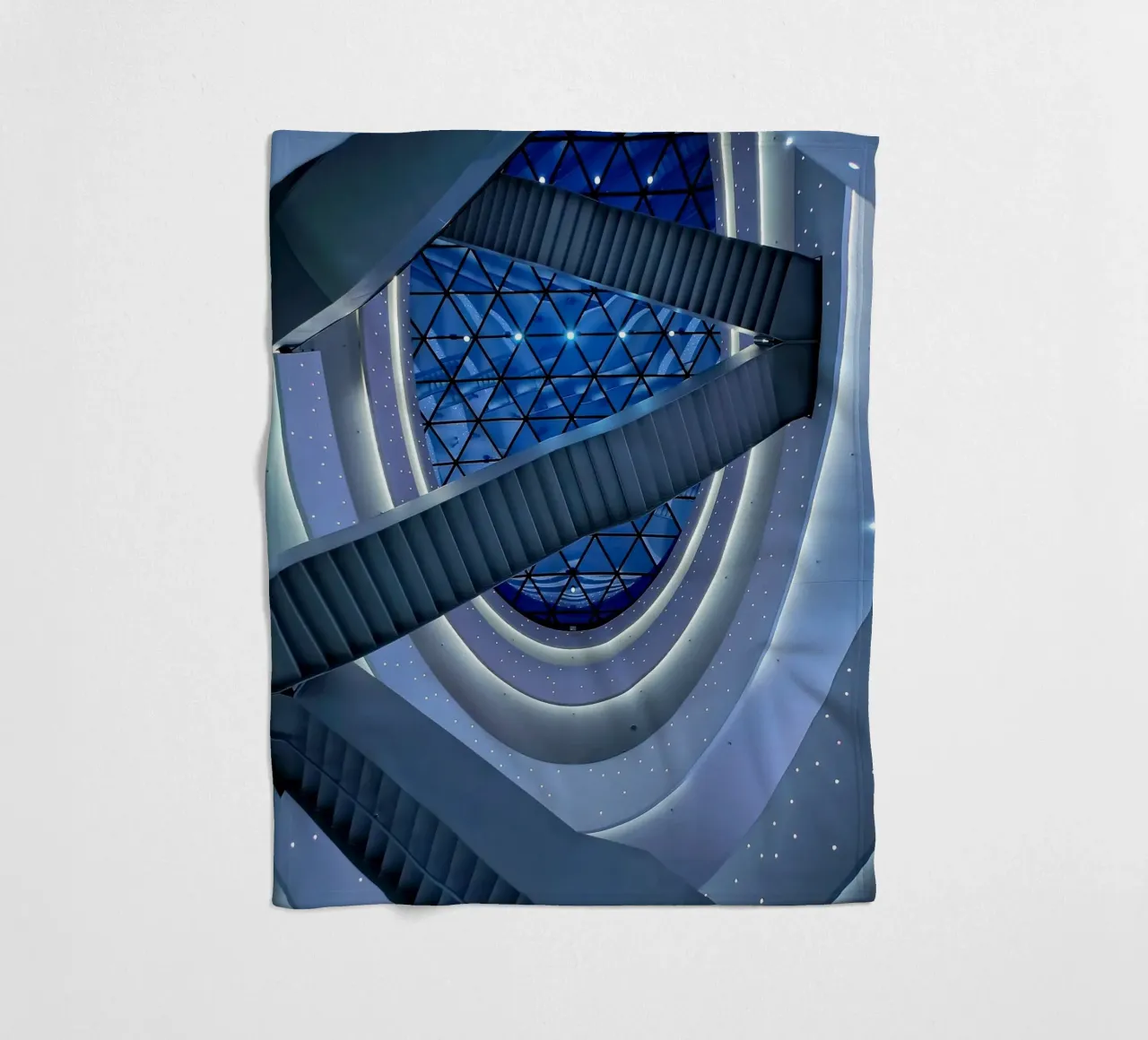 scala a chiocciola coperta in pile da Bleu