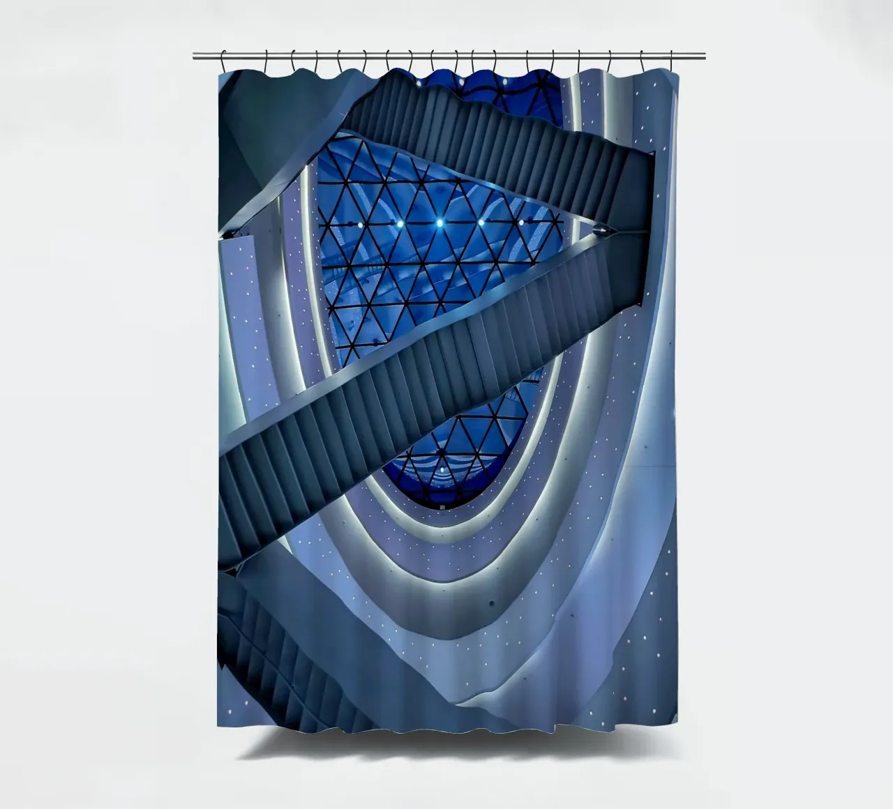 scala a chiocciola tenda da doccia da Bleu