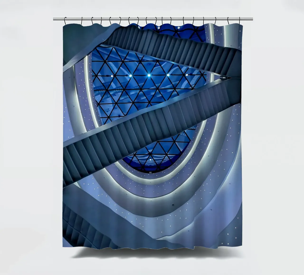 scala a chiocciola tenda da doccia da Bleu