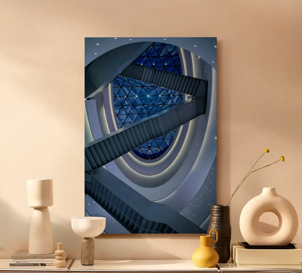 scala a chiocciola alluminio dibond da Bleu