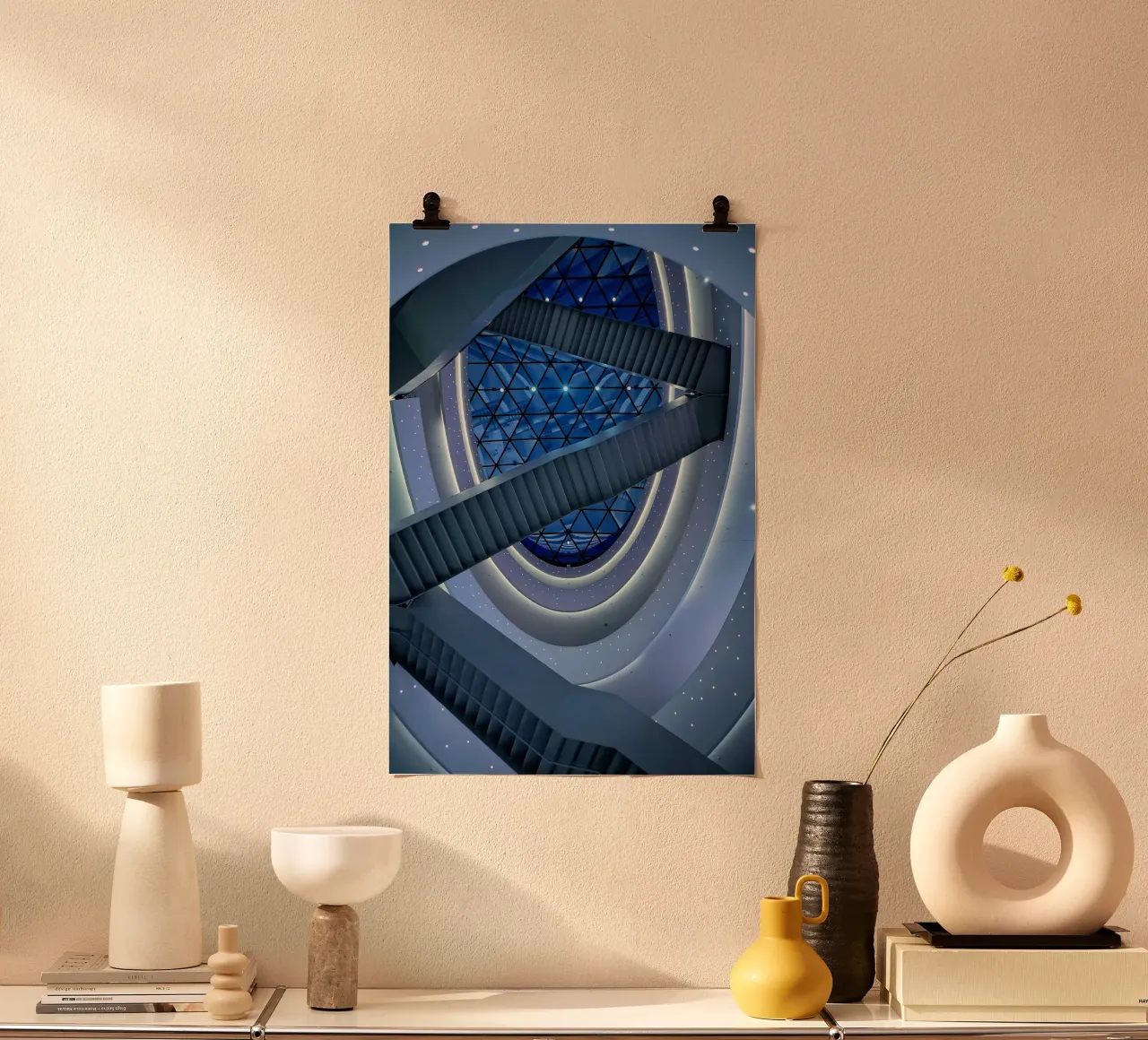 scala a chiocciola poster da Bleu