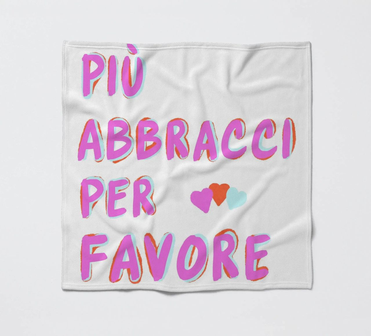 Più abbracci per favore coperta in pile da Carinaprint