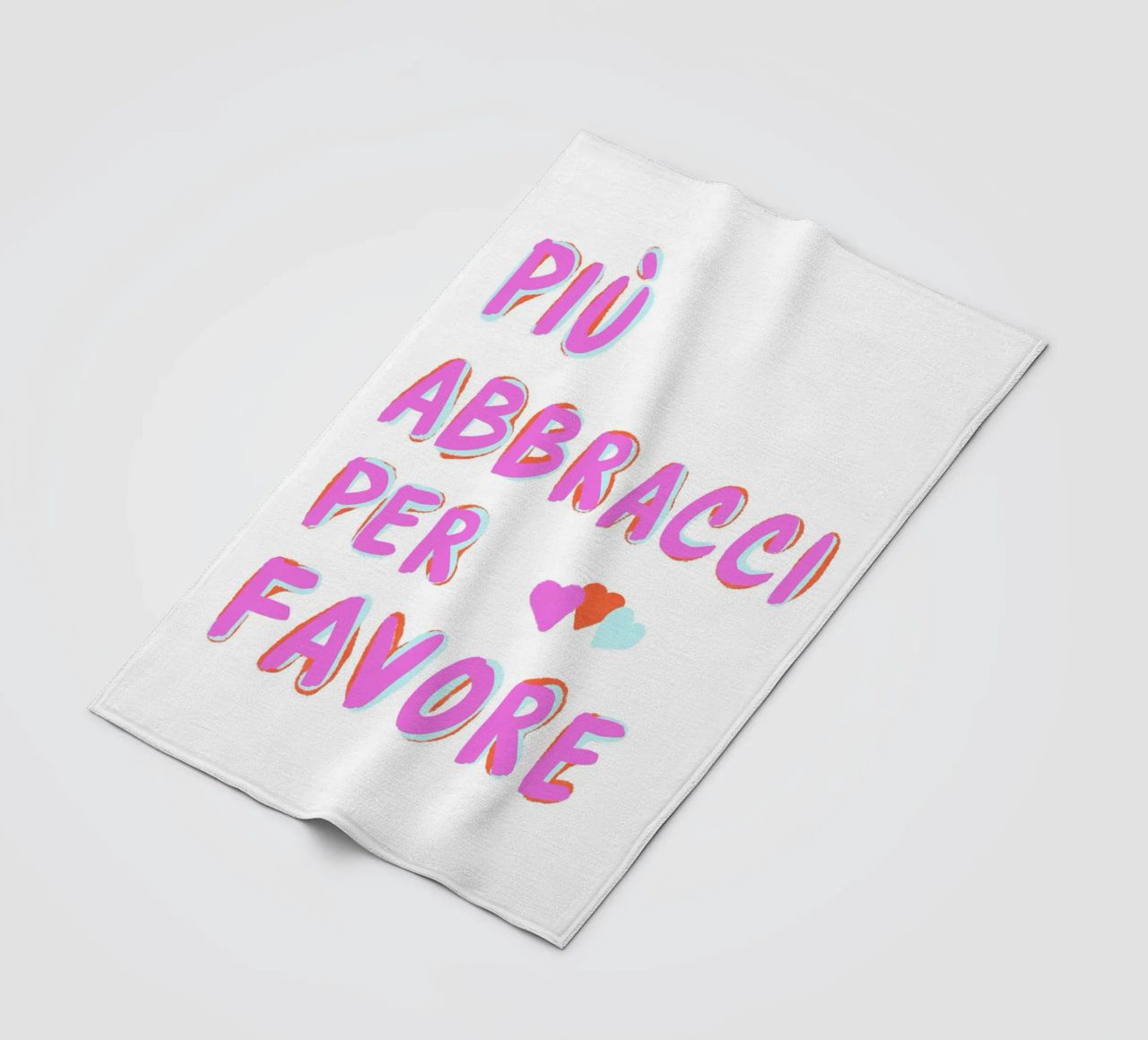 Più abbracci per favore coperta in pile da Carinaprint