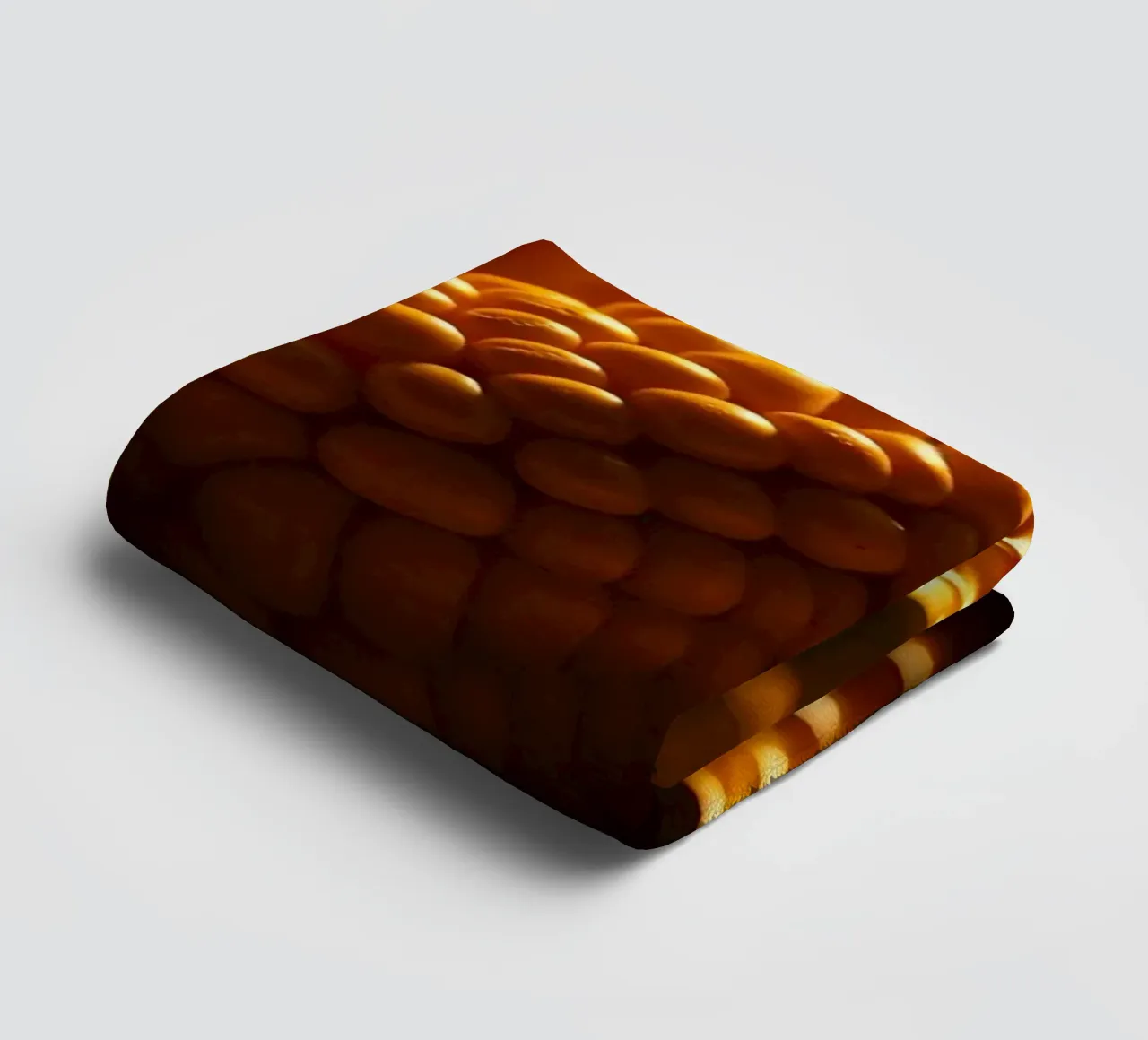 Golden corn ears displayed in a rustic setting towel by DesignDoodle