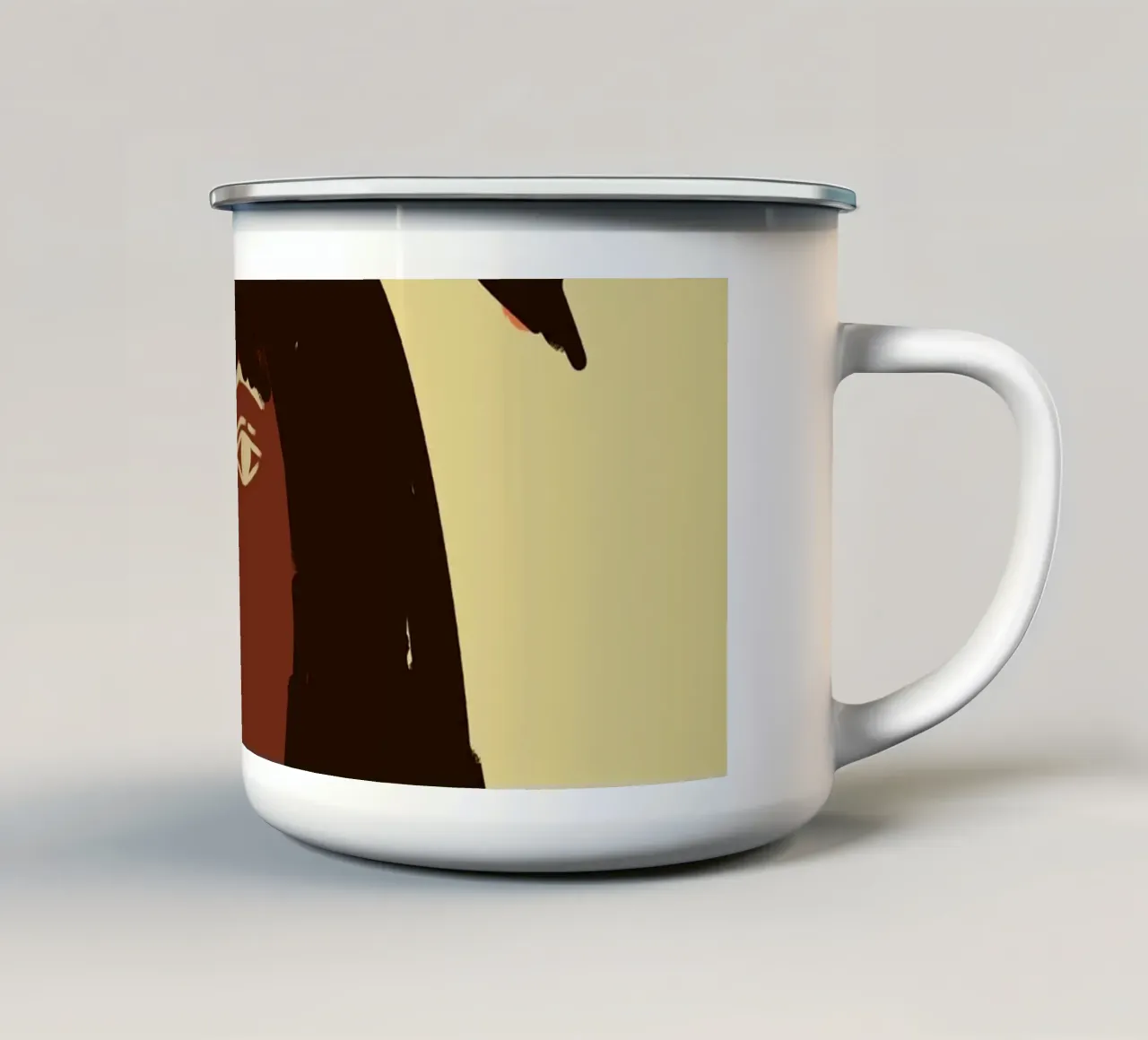 Avvolti in sogni di fenicotteri tazza in smalto da Kintsugi99