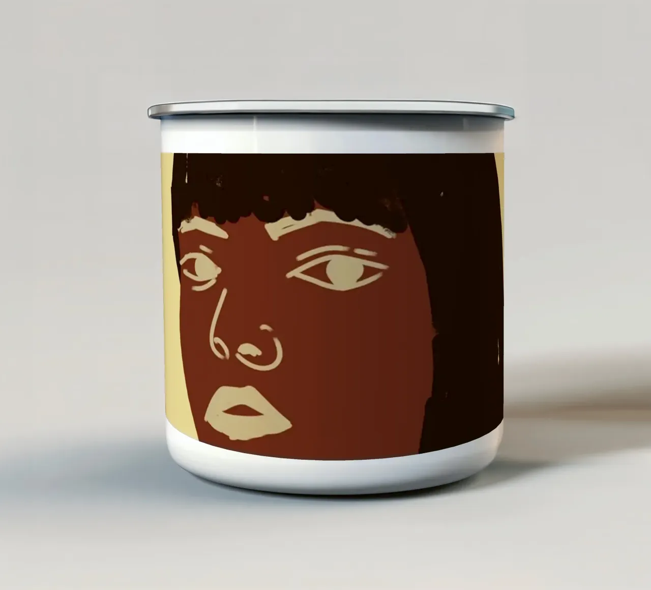 Avvolti in sogni di fenicotteri tazza in smalto da Kintsugi99