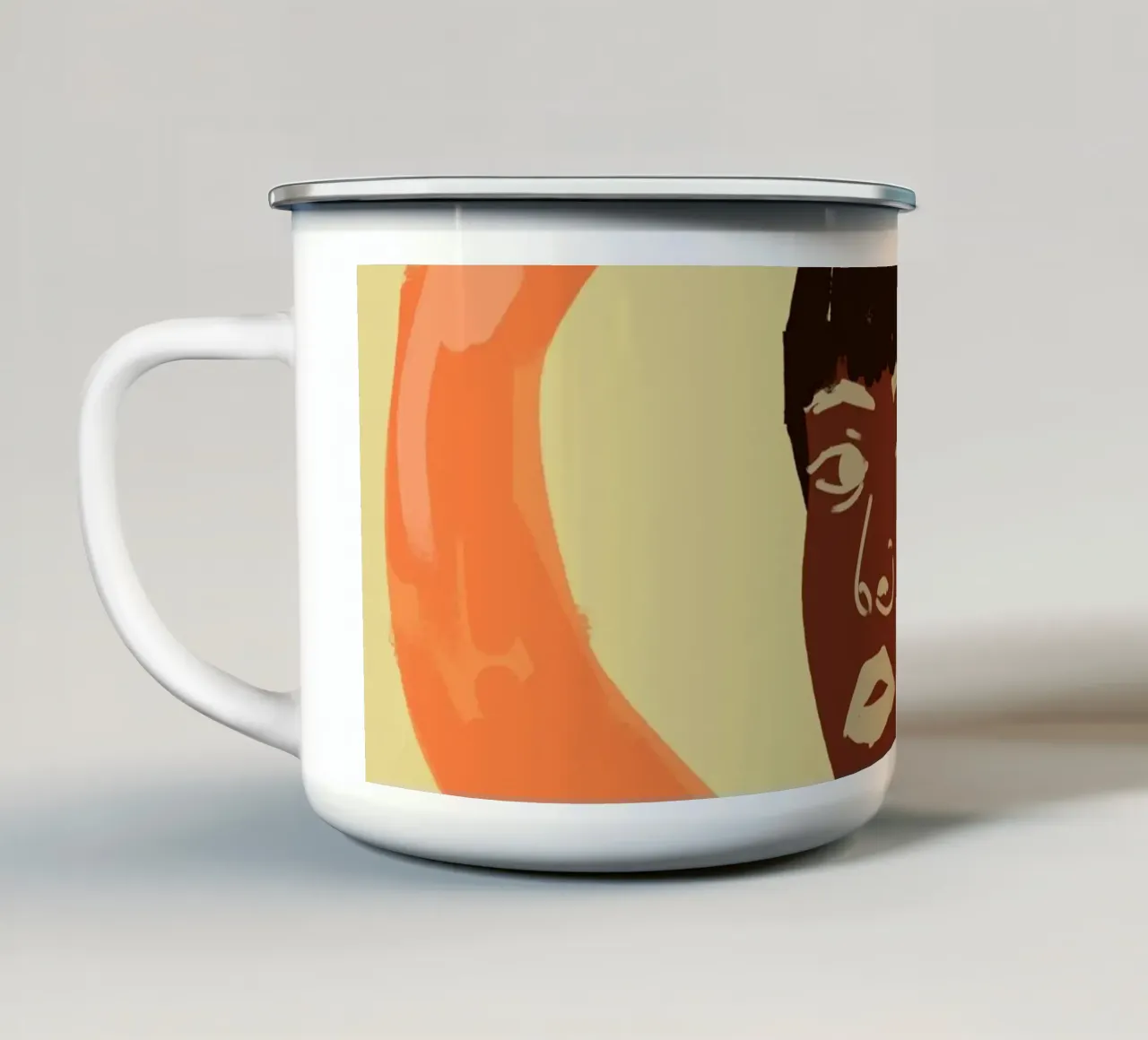 Avvolti in sogni di fenicotteri tazza in smalto da Kintsugi99