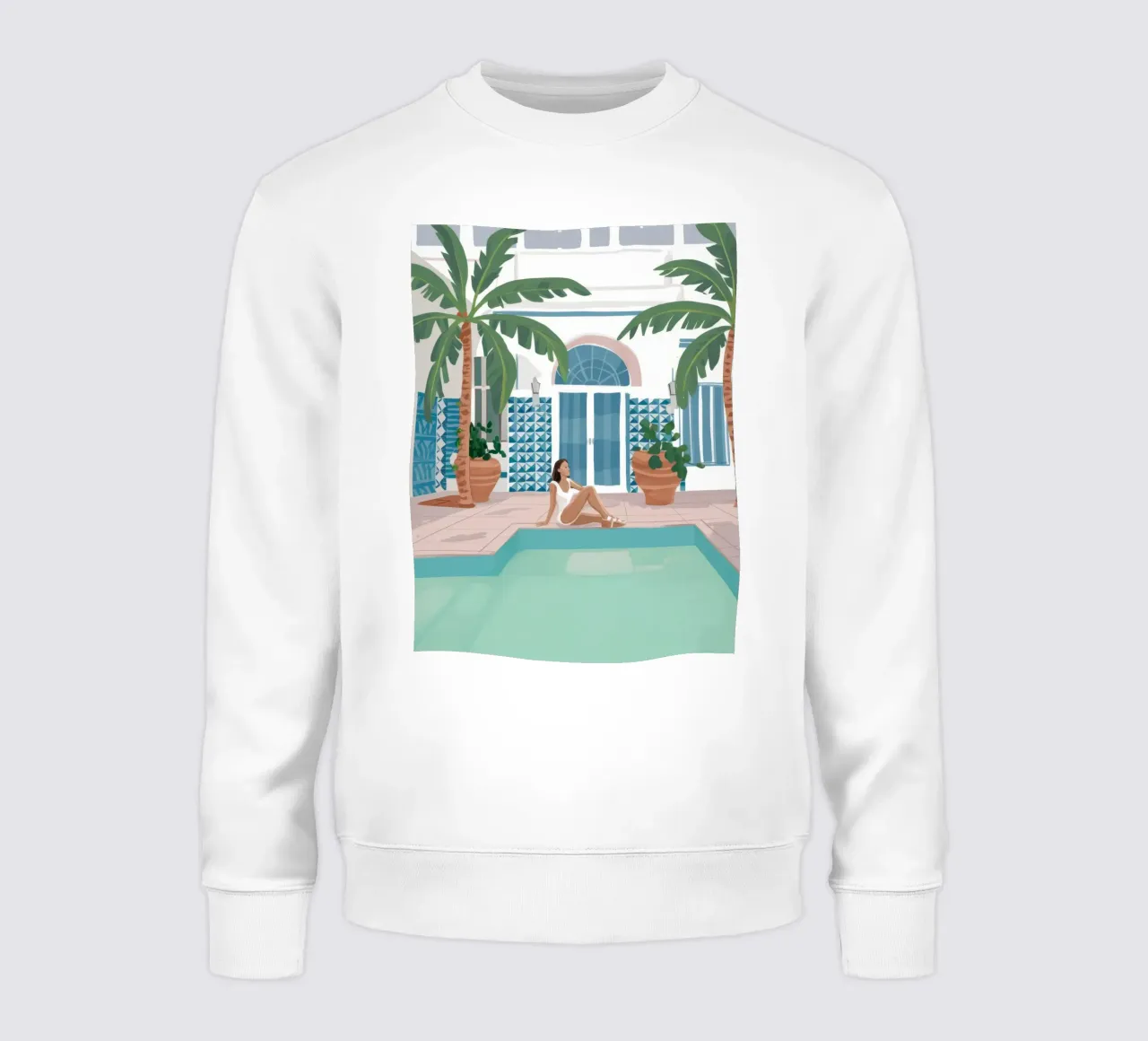 Ocio junto a la piscina Azure sudadera de Stone Patina