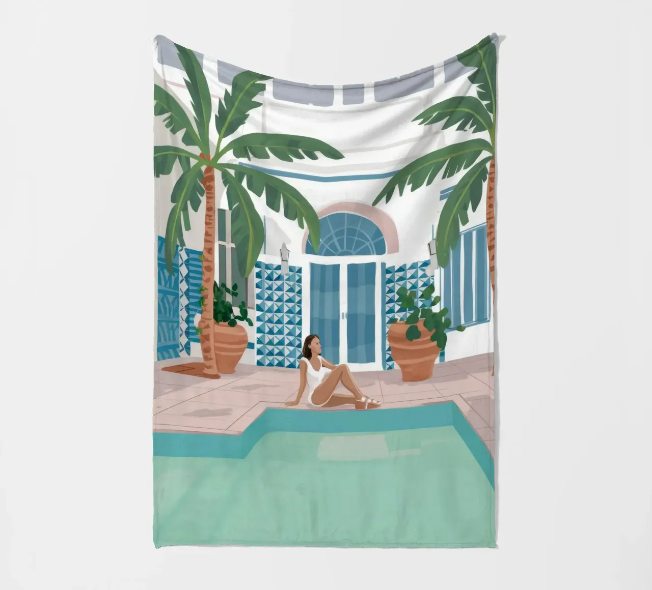 Azure Poolside Leisure coperta in pile da Stone Patina