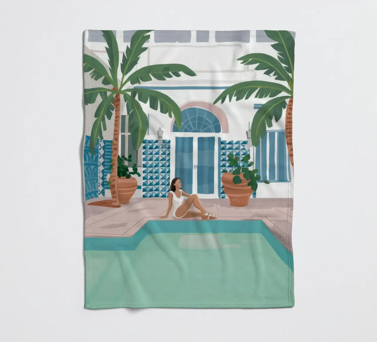 Azure Poolside Leisure coperta in pile da Stone Patina