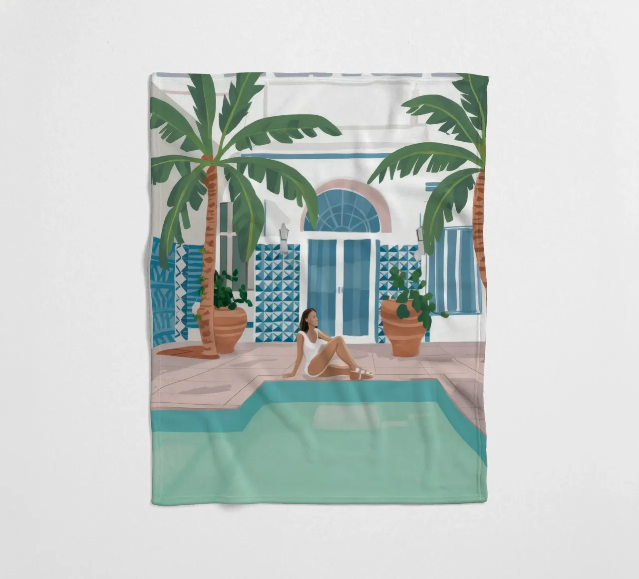 Azure Poolside Leisure coperta in pile da Stone Patina