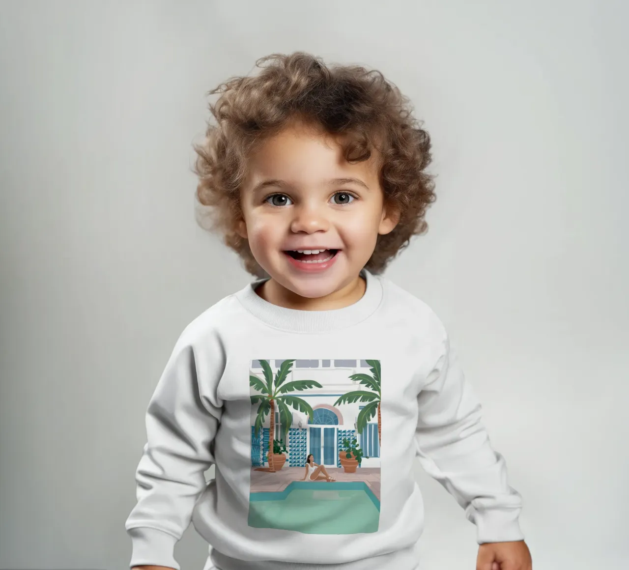 Ocio junto a la piscina Azure sudadera de bebé de Stone Patina