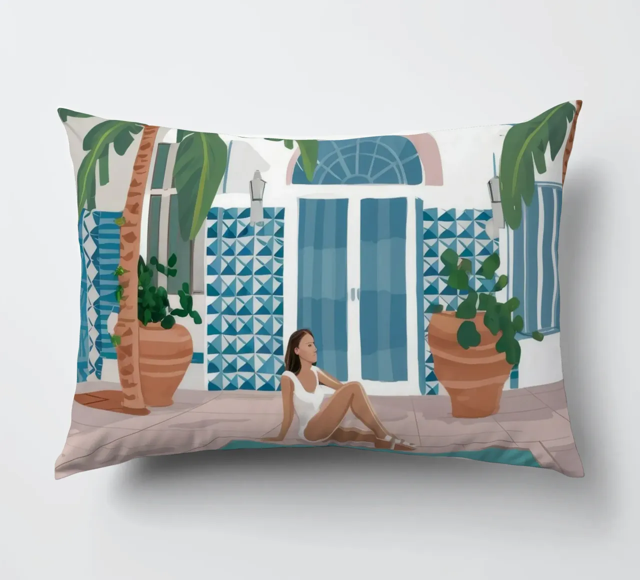 Azure Poolside Leisure cuscino da Stone Patina