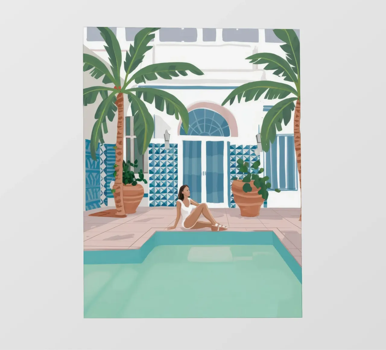 Azure Poolside Leisure telo in pvc da Stone Patina