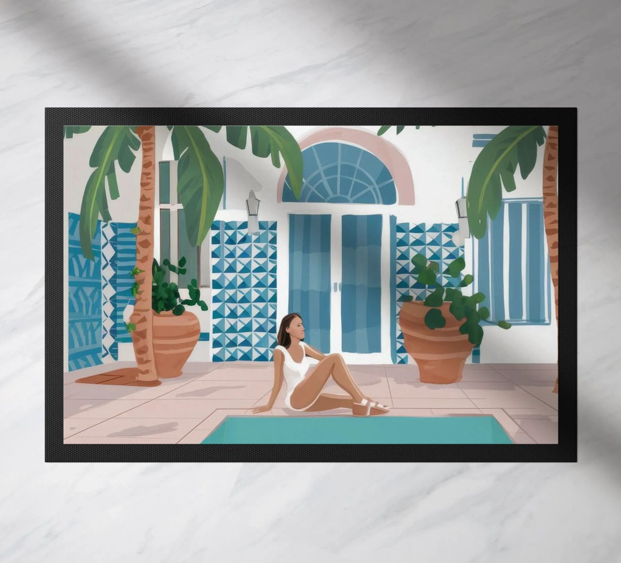 Azure Poolside Leisure zerbino da Stone Patina