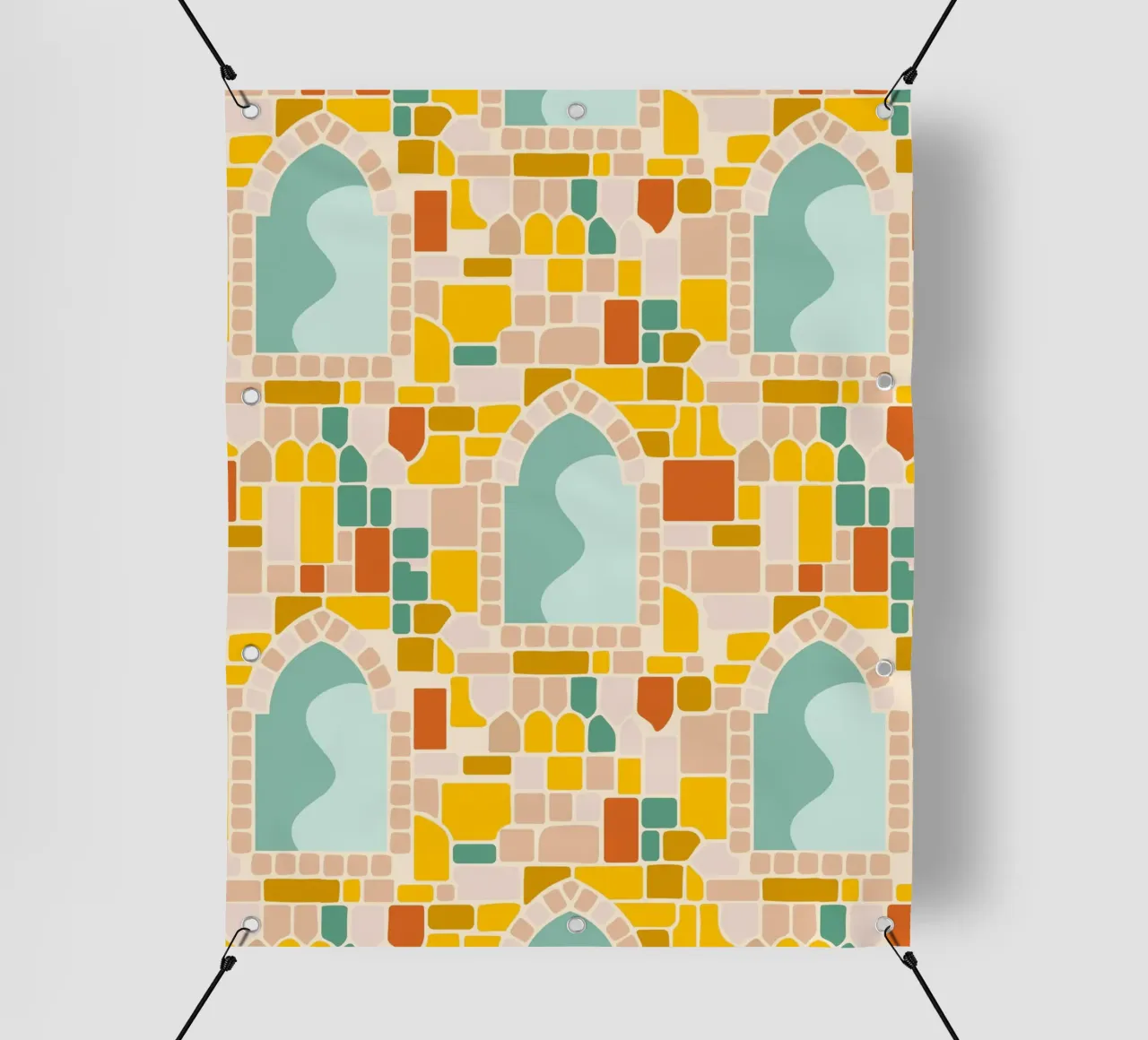 Mosaico di sole telo in pvc da Kintsugi99