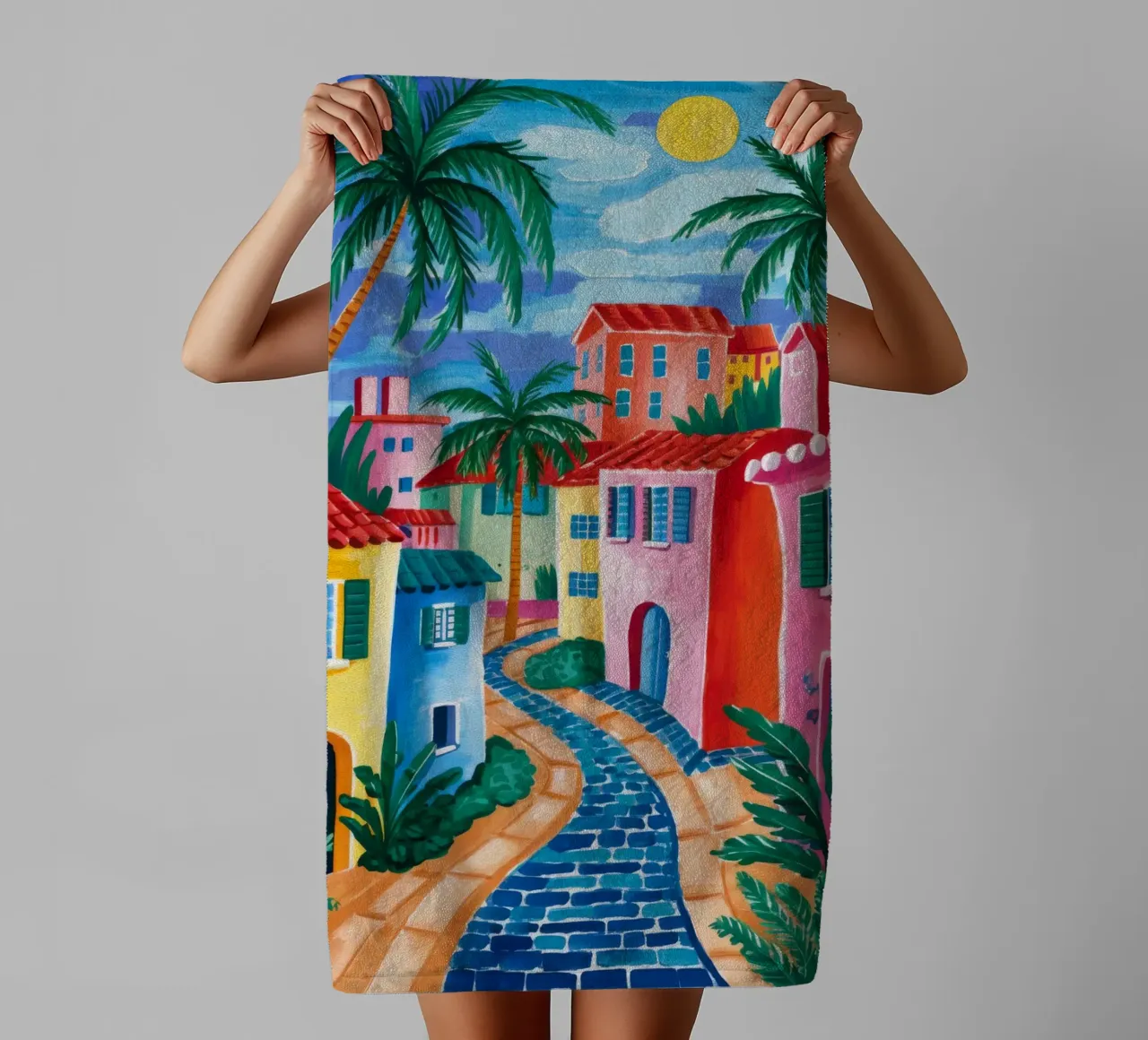 Coastal Path Paradise towel by Jasper Rune