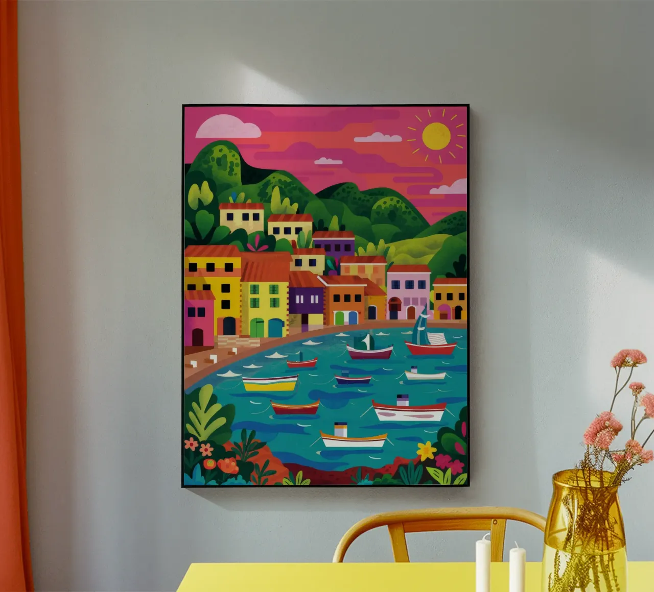 Città portuale colorata plexiglass da Jasper Rune
