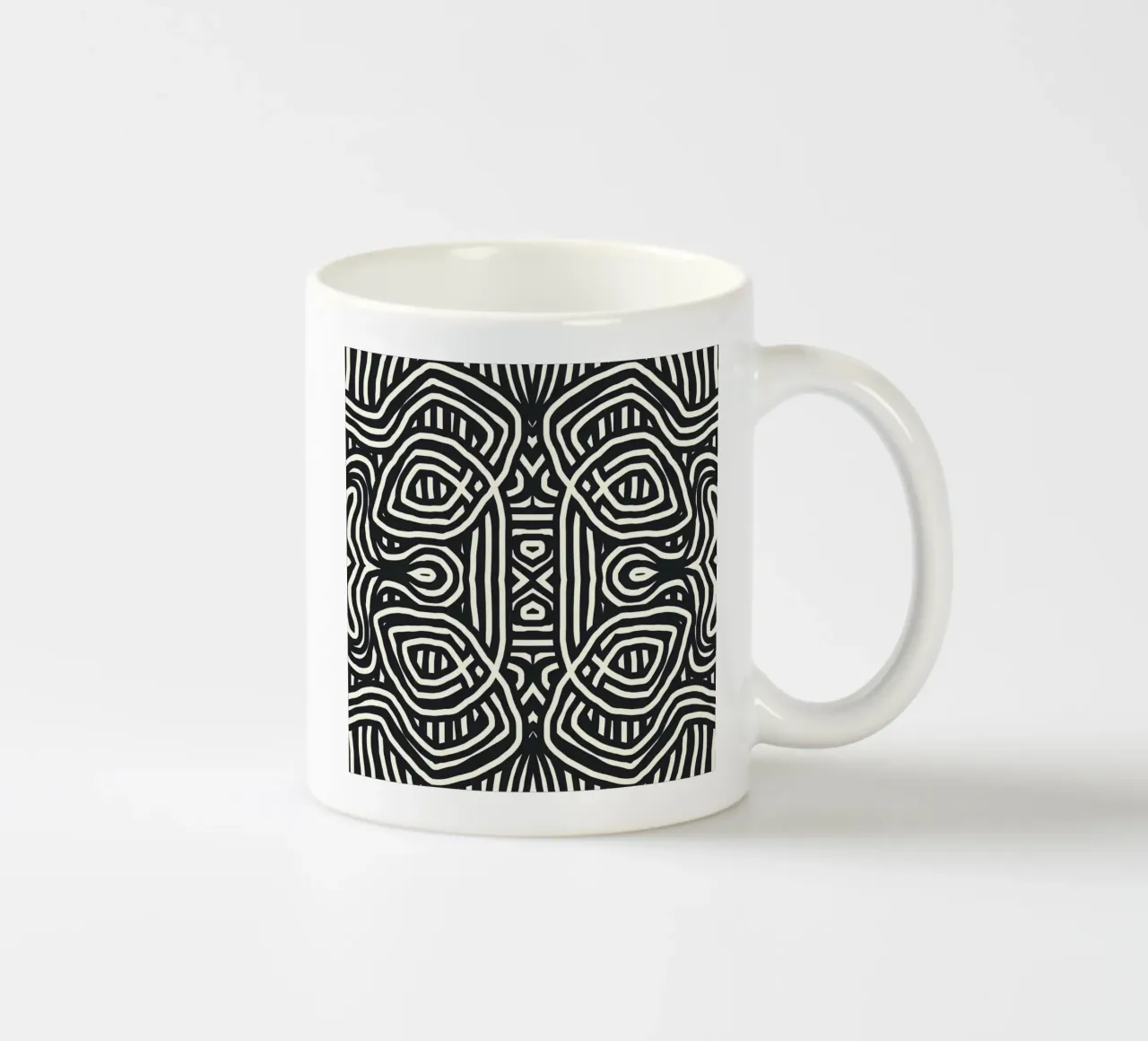 Totem a strisce nere tazza in ceramica da Little Dean