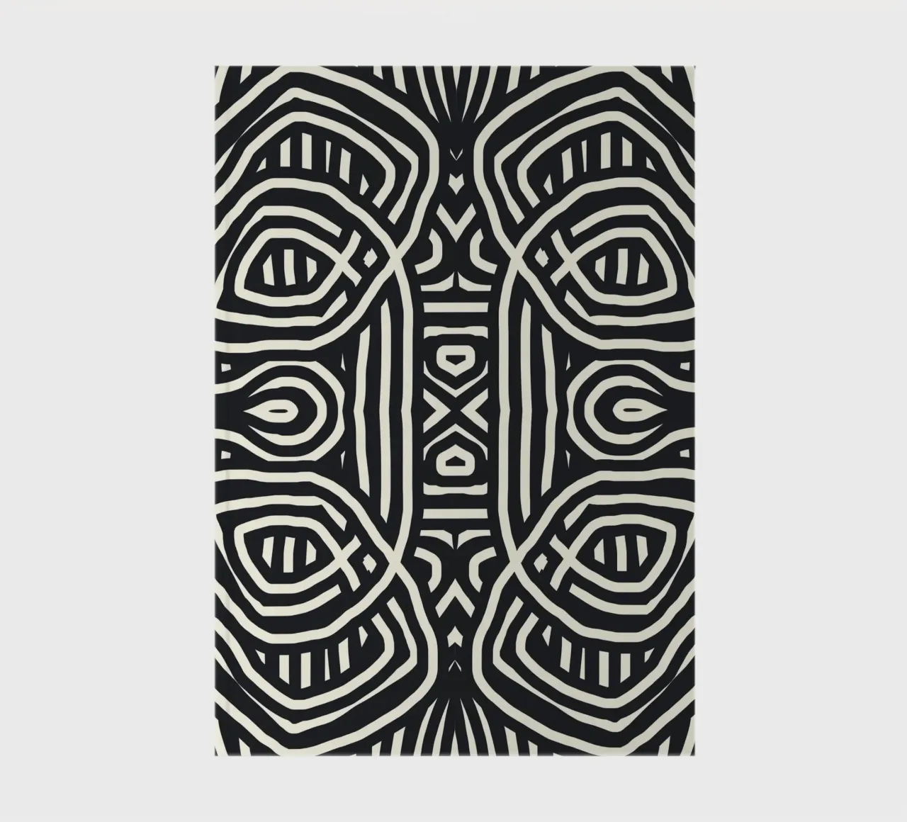 Black stripe totem notebook by Little Dean