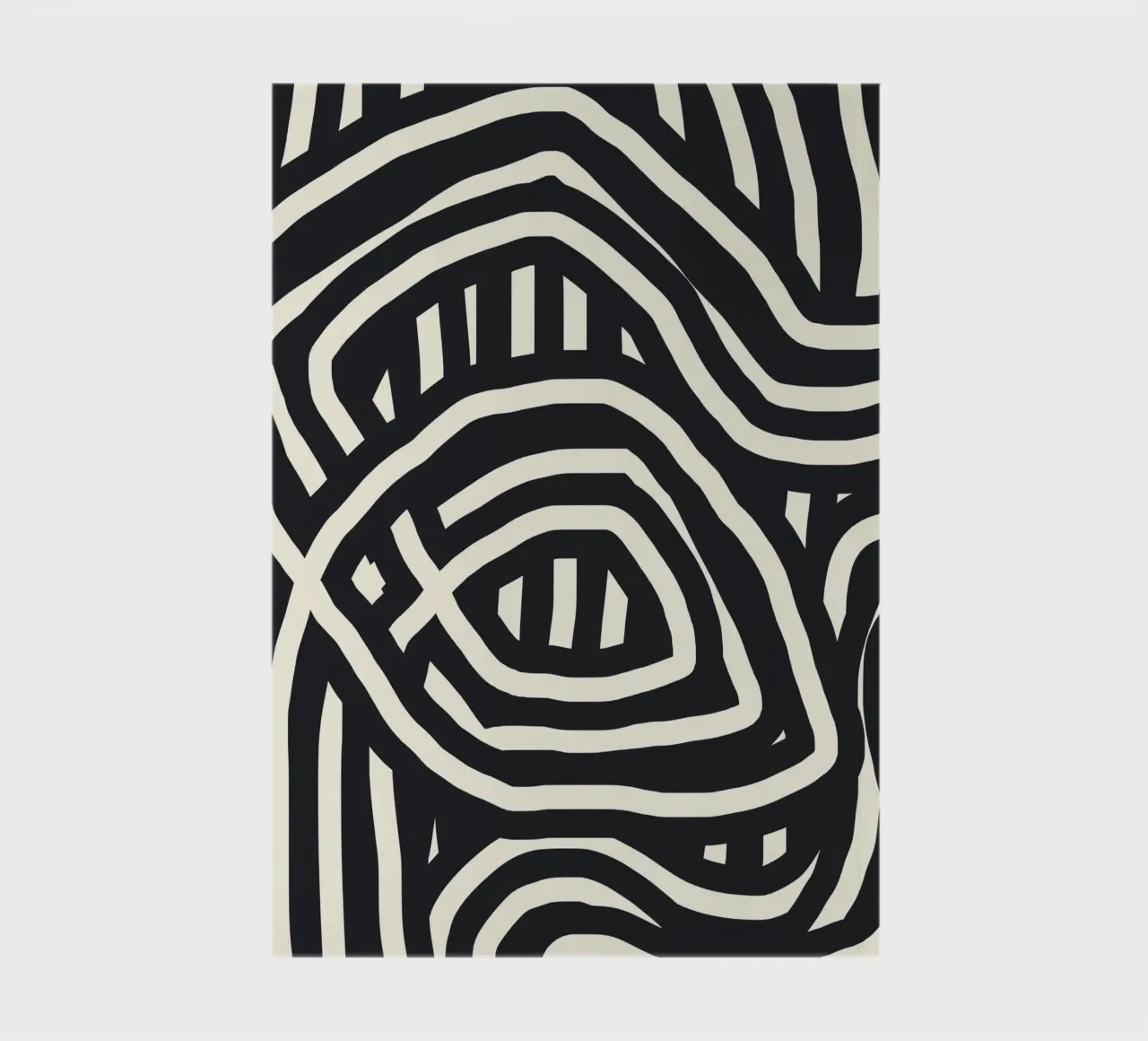 Black stripe abstract notebook by Little Dean