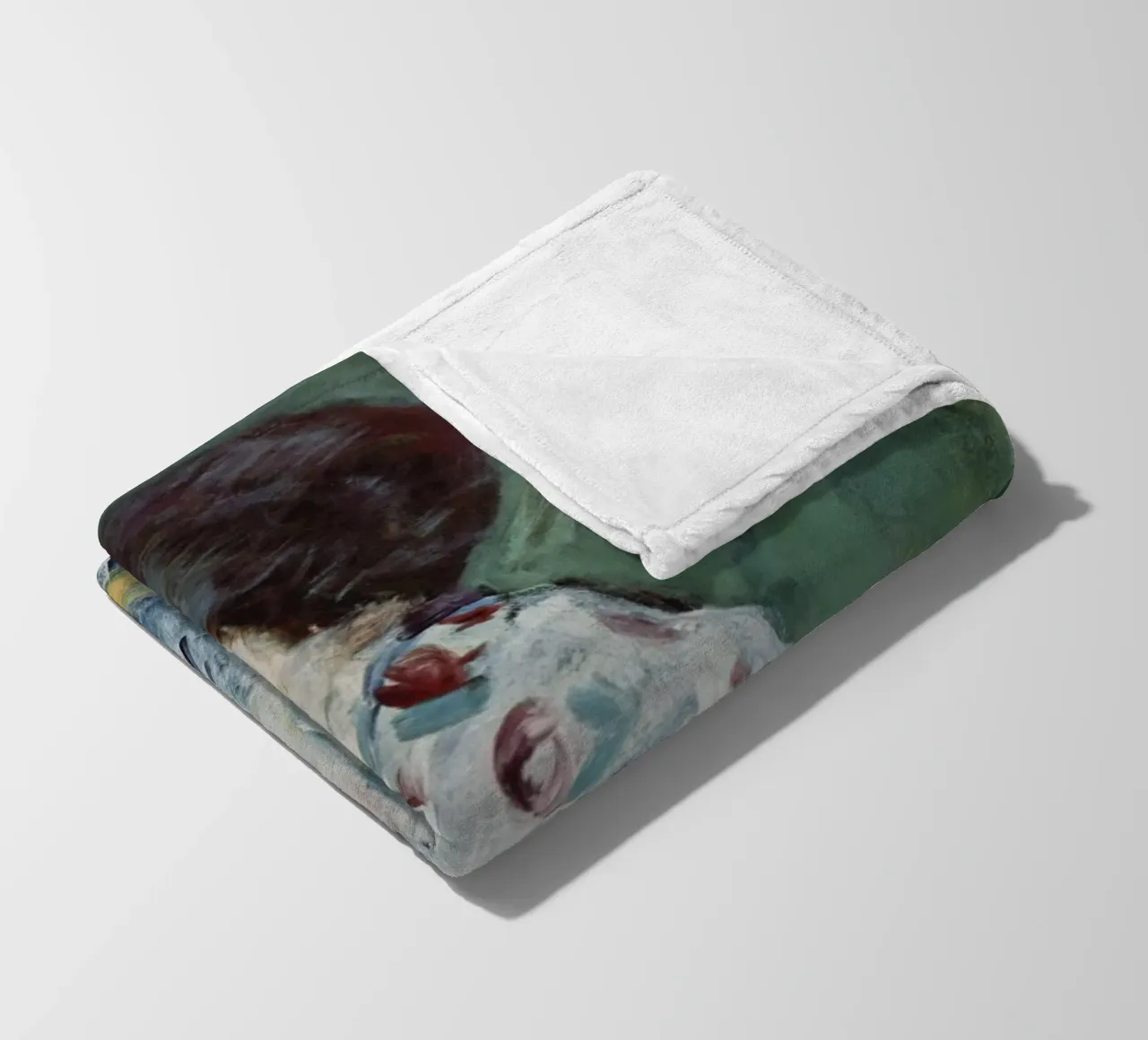 Porträt einer Dame Fleecedecke von D1 Shop