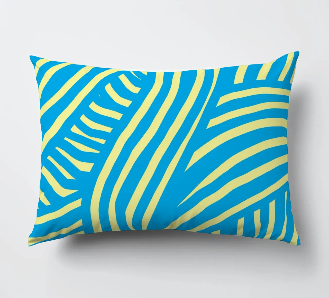 striscia blu e gialla cuscino da Little Dean