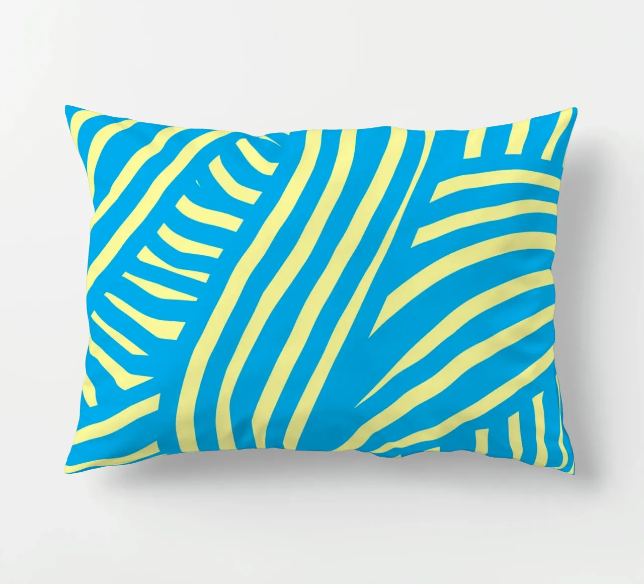 striscia blu e gialla cuscino da Little Dean