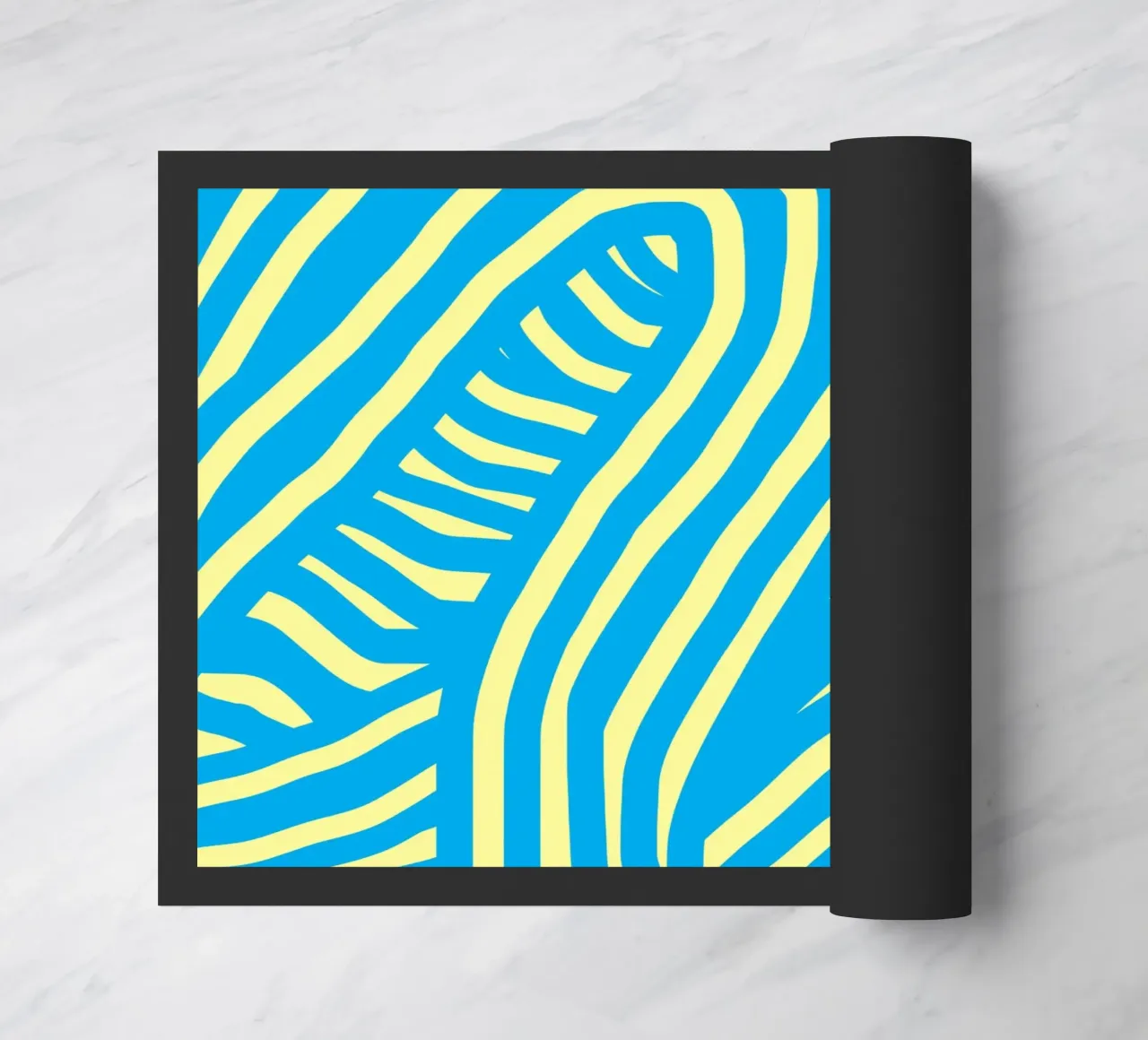 striscia blu e gialla zerbino da Little Dean