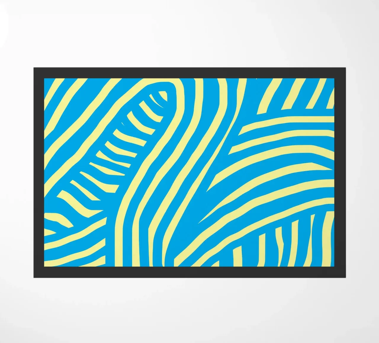 striscia blu e gialla zerbino da Little Dean