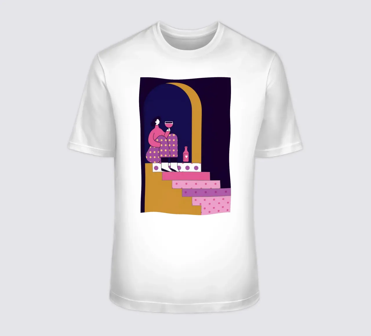 Brindisi in terrazza al crepuscolo t-shirt da Ember Stone