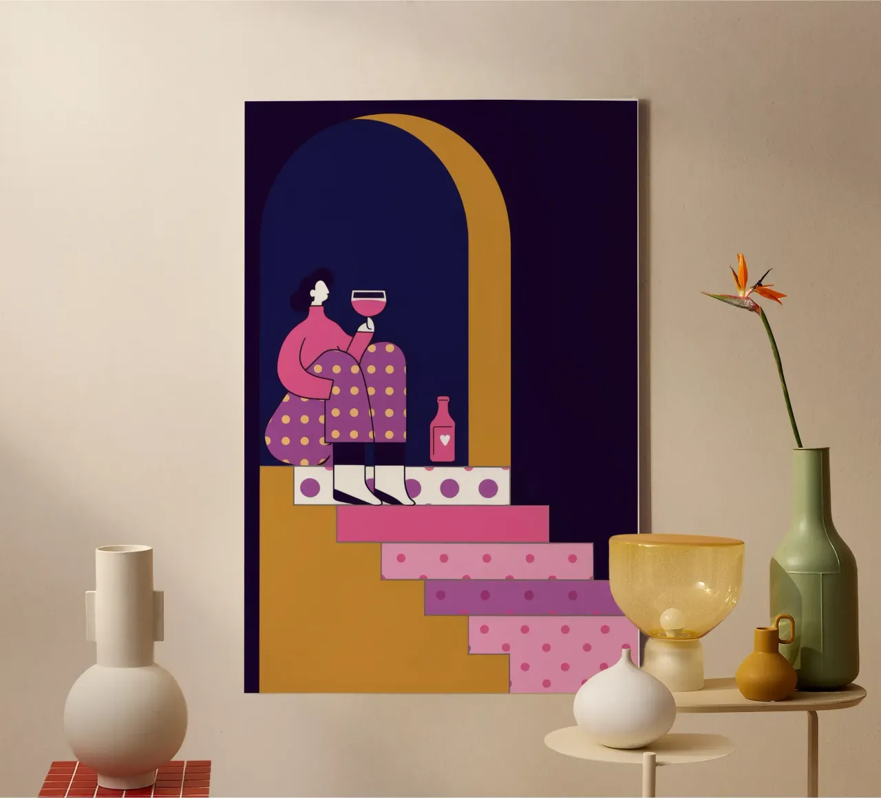 Twilight Terrace Toast canvas by Ember Stone