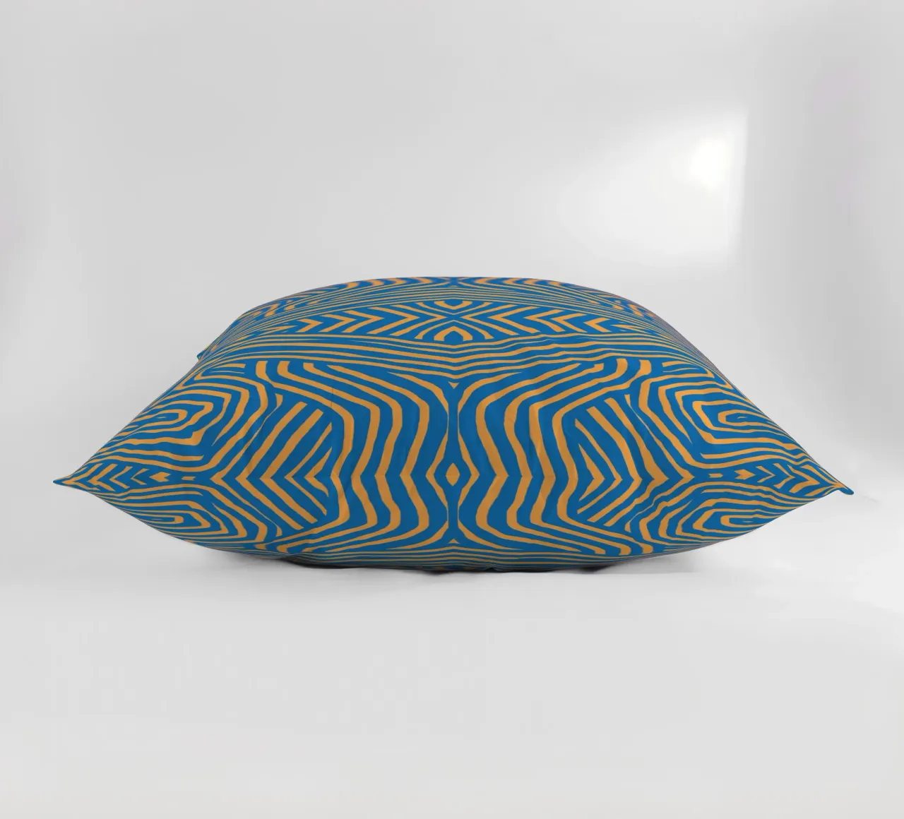 Striscia blu e arancione cuscino da Little Dean