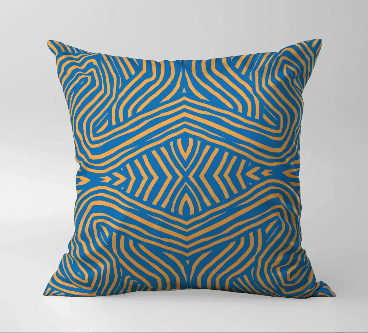 Striscia blu e arancione cuscino da Little Dean
