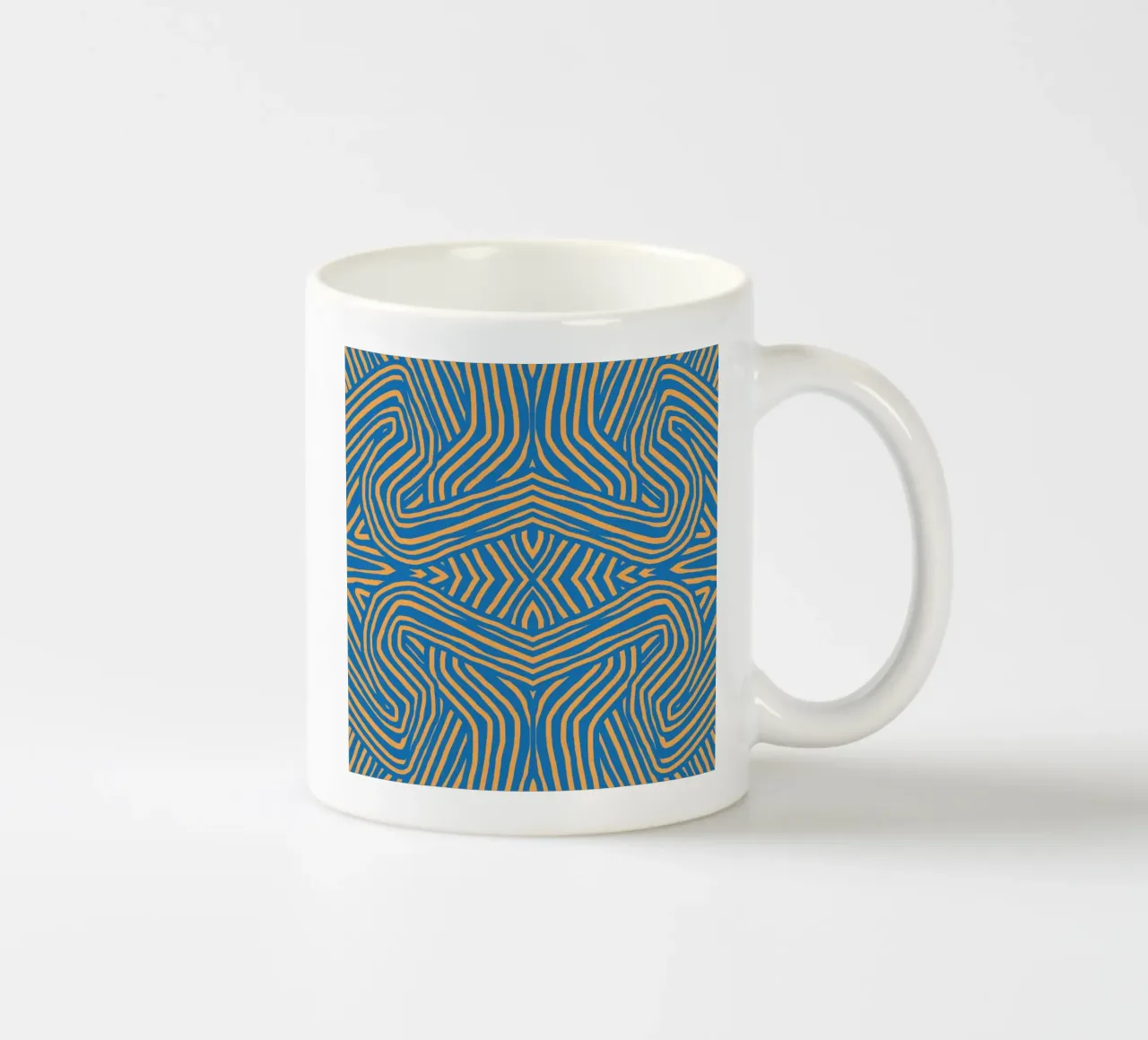Striscia blu e arancione tazza in ceramica da Little Dean