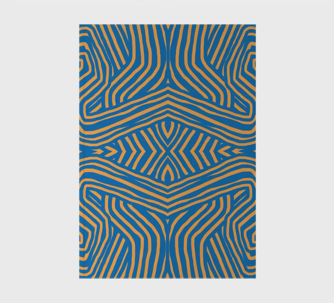 Blue and orange stripe notebook by Little Dean