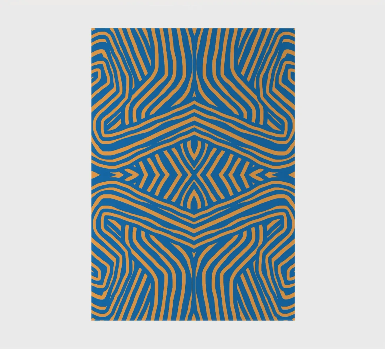 Blue and orange stripe notebook by Little Dean