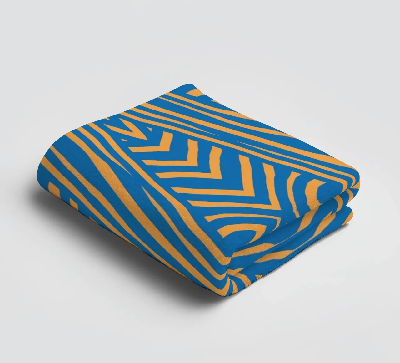 Striscia blu e arancione asciugamano da bagno da Little Dean