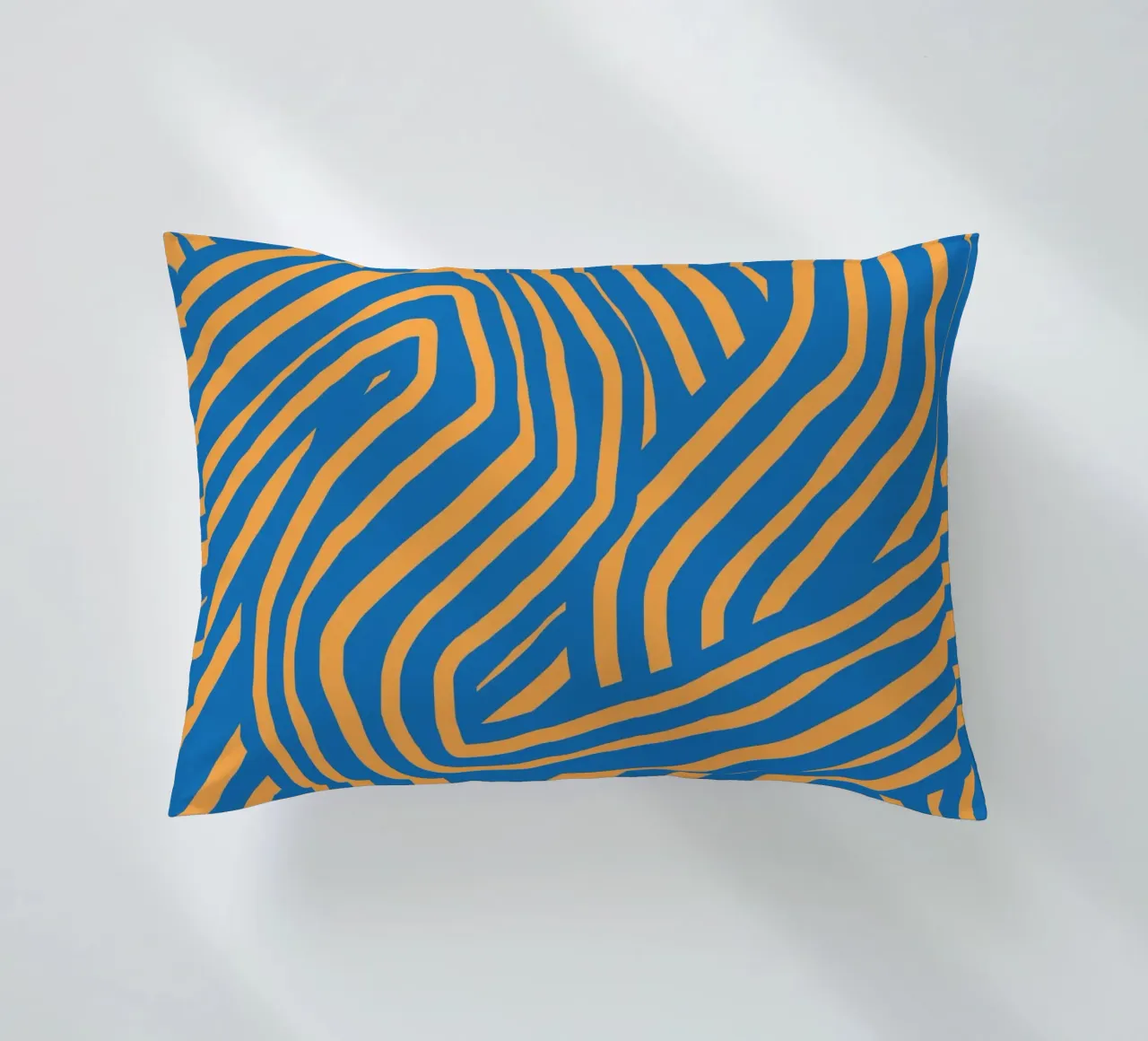 Striscia blu e arancione cuscino da Little Dean