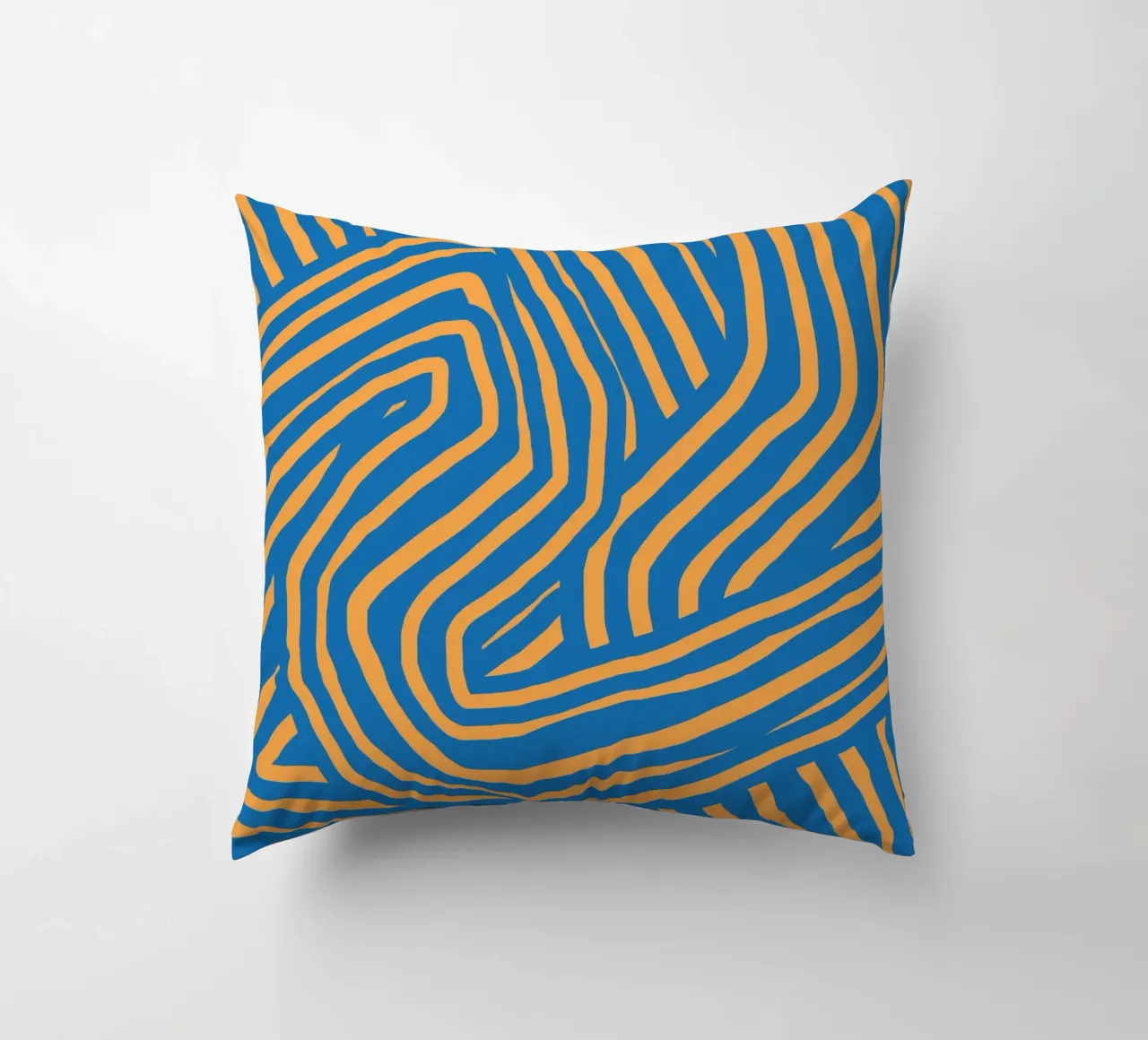 Striscia blu e arancione cuscino da Little Dean
