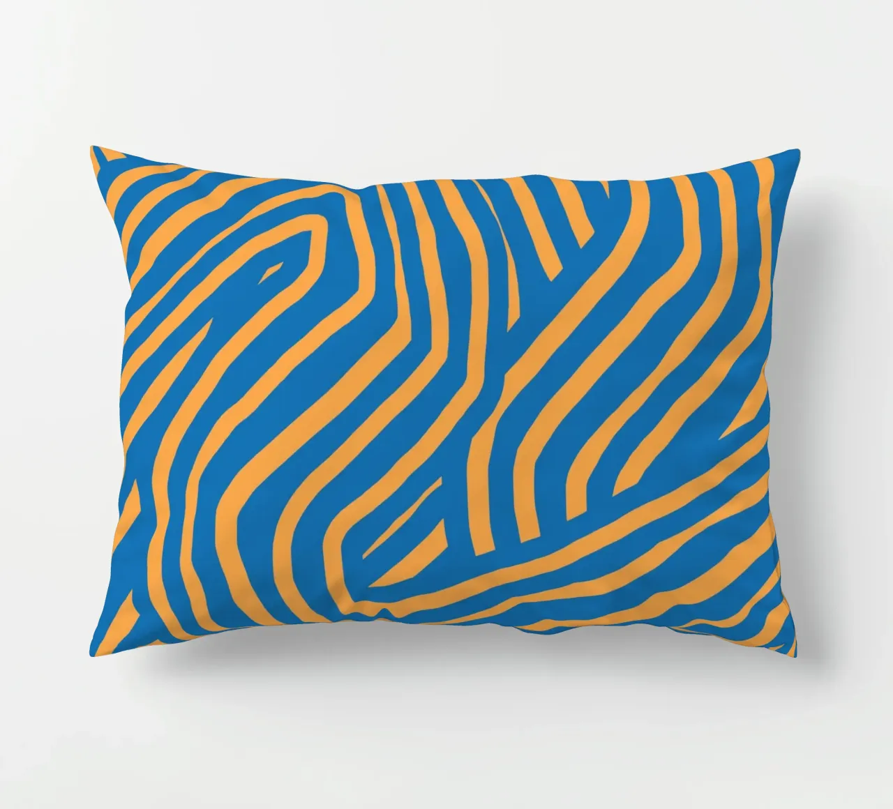 Striscia blu e arancione cuscino da Little Dean