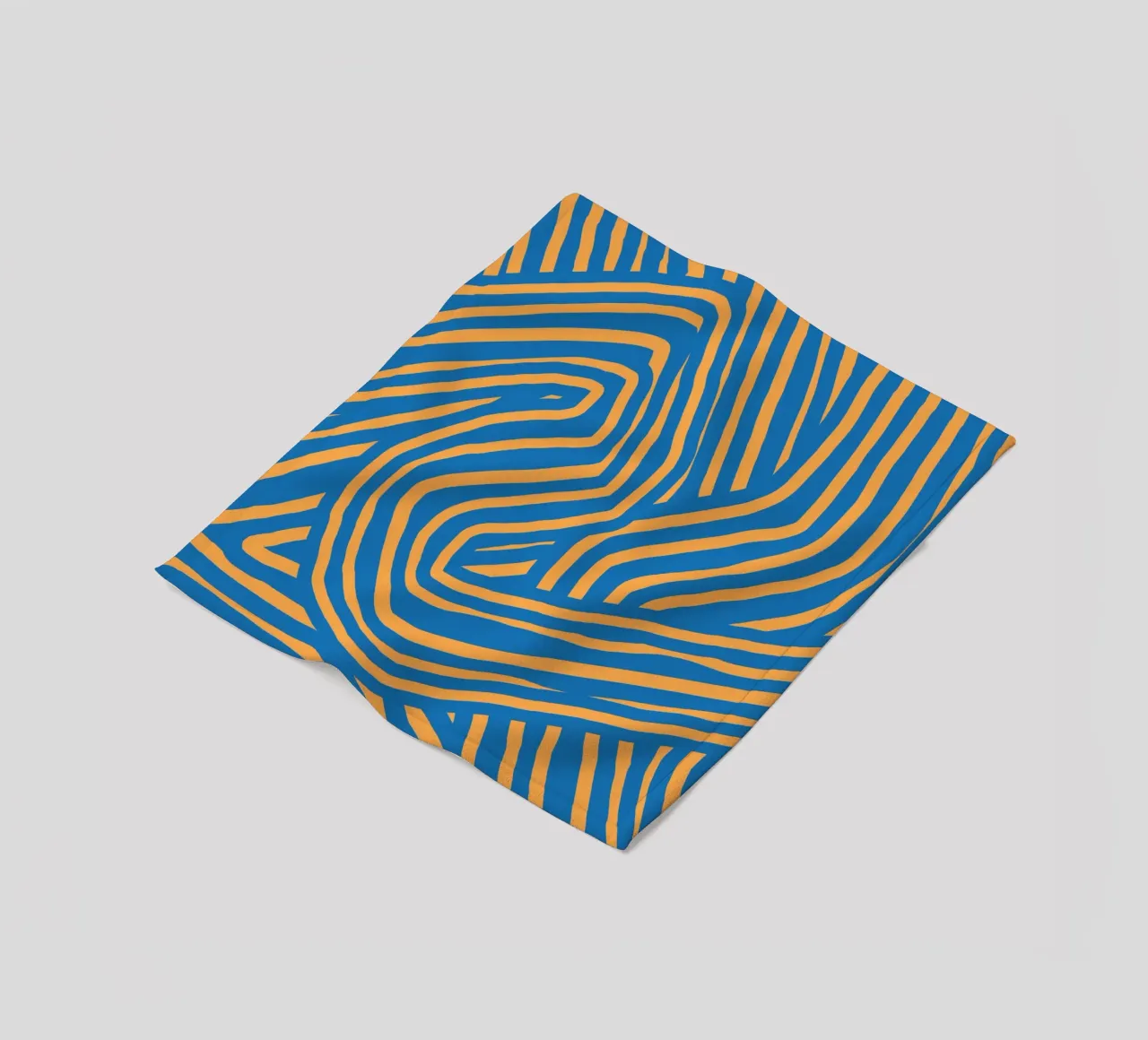 Striscia blu e arancione coperta in pile da Little Dean
