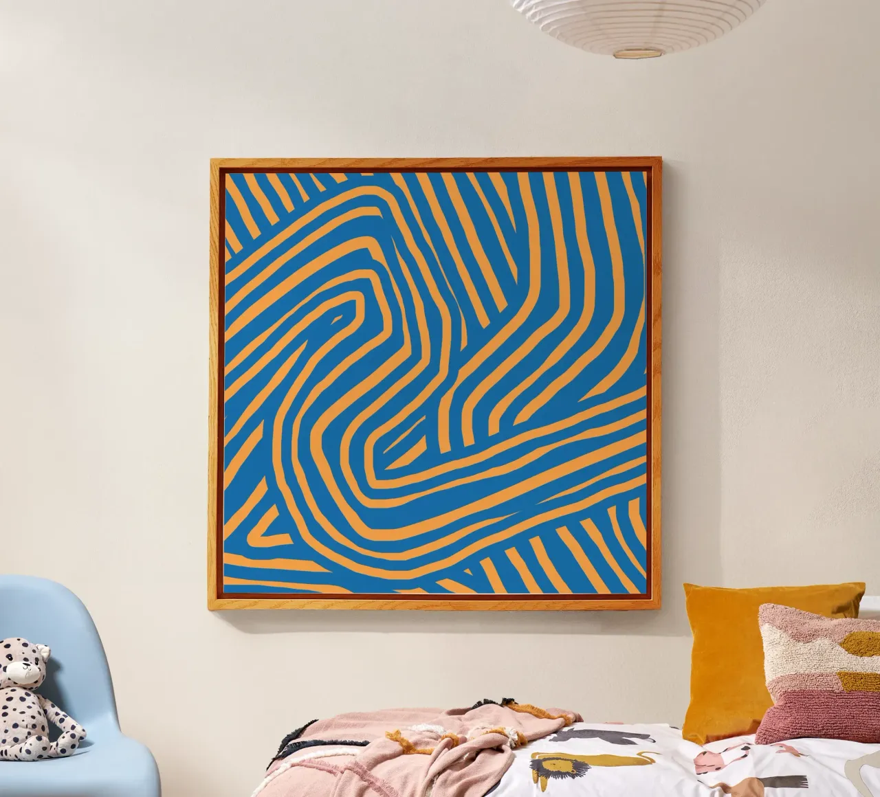 Striscia blu e arancione plexiglass da Little Dean
