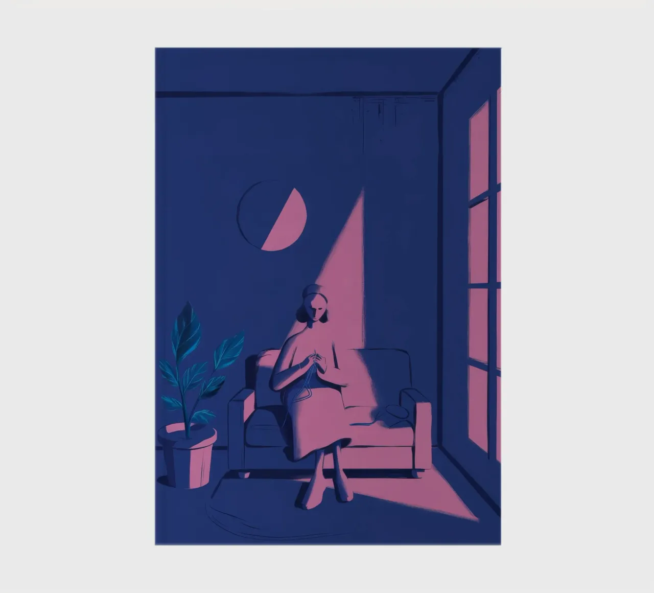 Moonlit Window Watcher notebook by Ember Stone